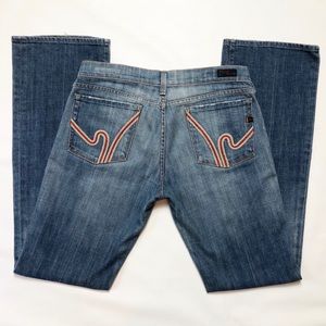 COH Wimbledon Kelly Bootcut Denim Jeans Red Stitch